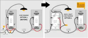 FIG 9 ZEN77 WIRING DIAGRAMS FOR THE MOST COMMON 3-WAY INSTALLATIONS
