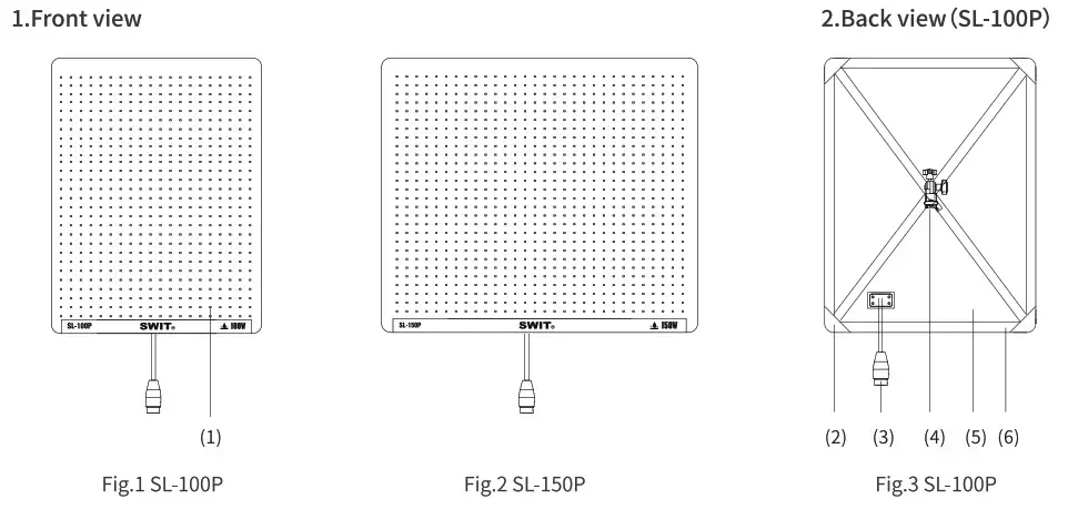 SWIT SL 100PSL 150P Flexible Bi Solor SMD LED Light - overview 1