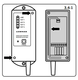 LEWMAR 68000967 3 & 5 Button Wireless Remote Control - installation5