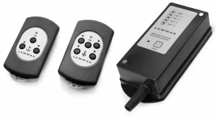 LEWMAR 68000967 3 & 5 Button Wireless Remote Control