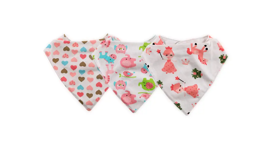 Lorelli 1026019 Bib Bandana 3pcs - Girl Instructions