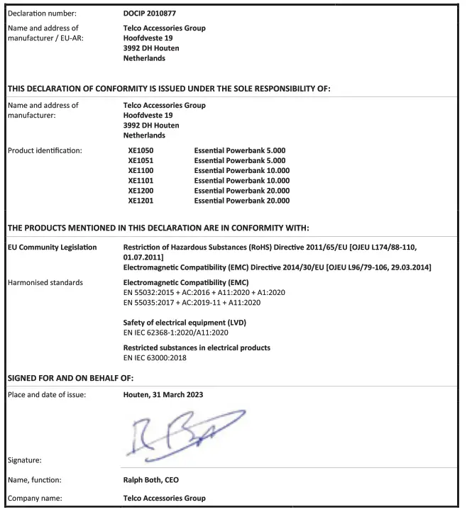 xtorm XE110 Essential Powerbank - Figure 1