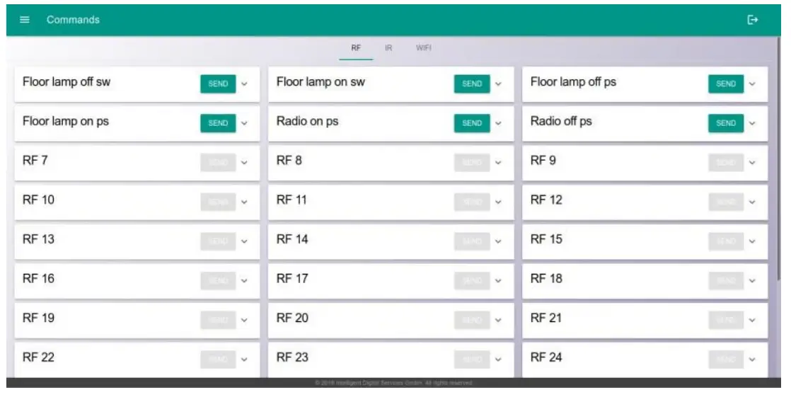 IDS CORE Gateway V1 Digital Smart Home Controller-Commands