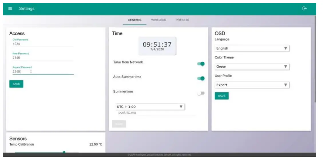 IDS CORE Gateway V1 Digital Smart Home Controller-settings