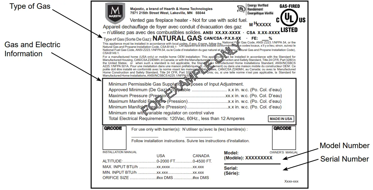 Majestic QUARTZPLA36 Quartz Platinum 36-Inch Direct Vent Gas Fireplace - Location