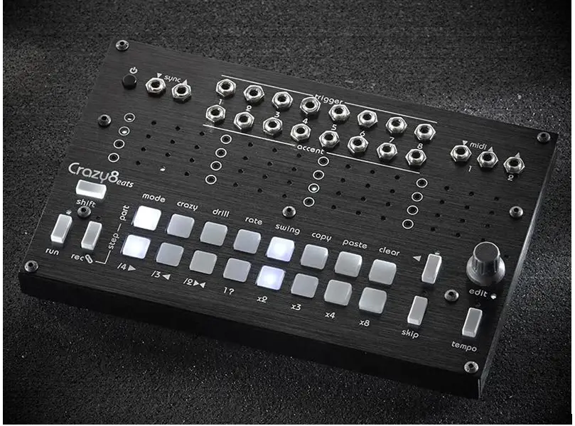 Twisted Electrons Crazy8 Beats MIDI and Trigger Sequencer