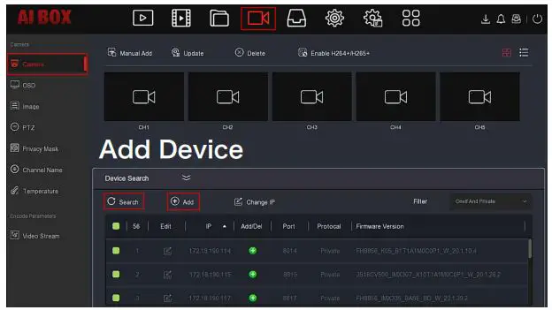 HEROSPEED 6306000422 AI BOX User Guide - Add Device