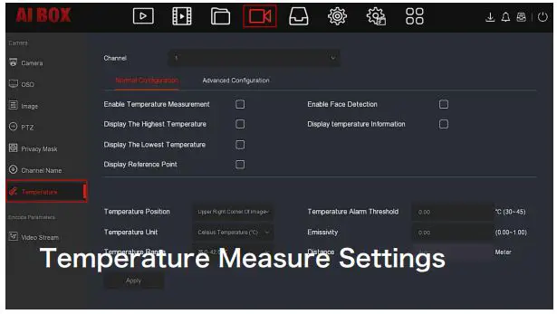 HEROSPEED 6306000422 AI BOX User Guide - Temperature Measure Configuration