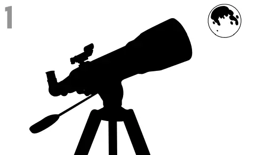 CELESTRON 21182 80AZS Refractor Telescope - Moon visible