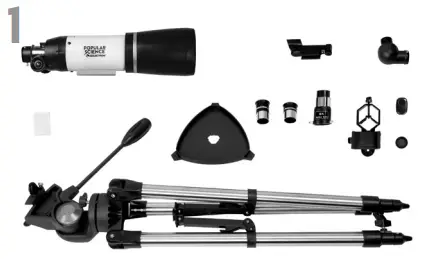 CELESTRON 21182 80AZS Refractor Telescope - all parts