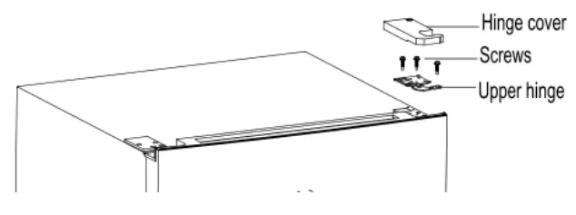 CHiQ CTM515NW Top Mount Refrigerator - Door reversal 1