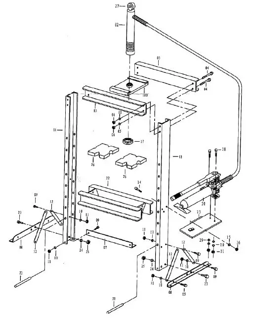 20 Ton Floor Utility Press