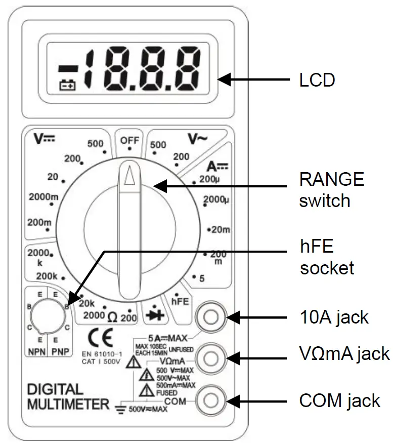 mercury MTB01 Digital Multimeter fig 2