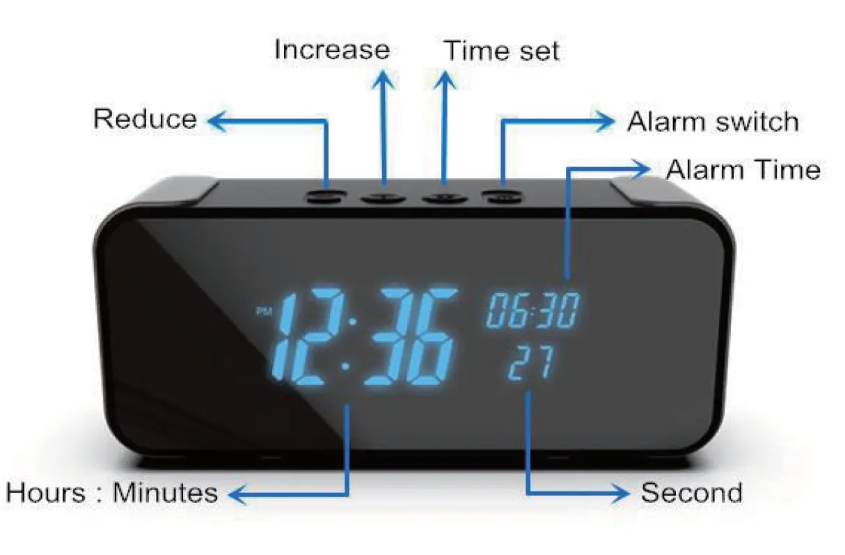 Shenzhen Zhemin Electronic Technology MDC-KP04 Bluetooth Alarm Clock Wireless Camera FIG 2