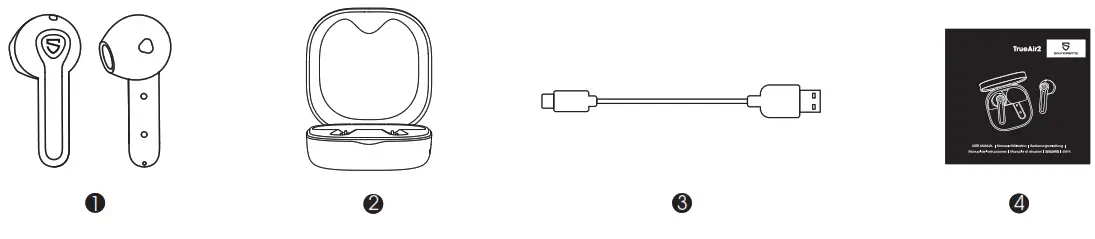 SOUNDPEATS TrueAir2 TWS Wireless Earphones - Content