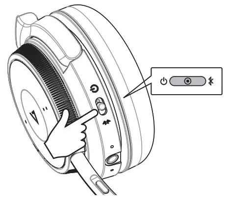 VSEVEN HB605M Wireless Mono Headset - Power On