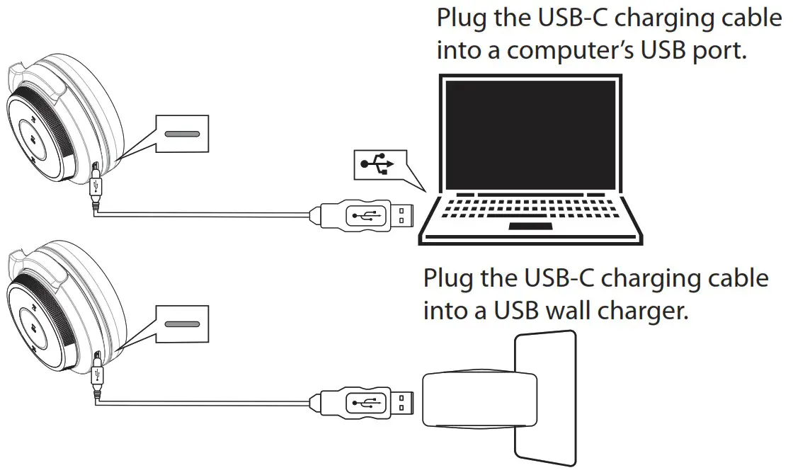 VSEVEN HB605M Wireless Mono Headset - charing the headset