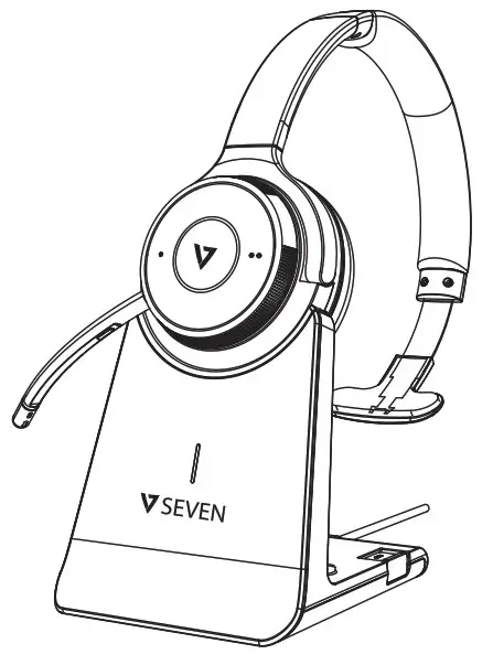 VSEVEN HB605M Wireless Mono Headset - stand