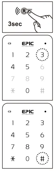 Epic Systems ES F700G Digital Door Lock - Fingerprint Deletion 1