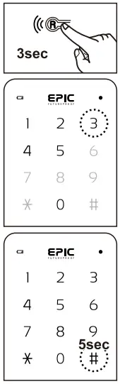 Epic Systems ES F700G Digital Door Lock - Fingerprint Deletion
