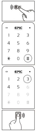Epic Systems ES F700G Digital Door Lock - Fingerprint Registration