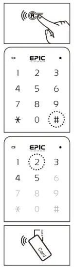 Epic Systems ES F700G Digital Door Lock - Pin number