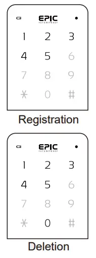 Epic Systems ES F700G Digital Door Lock - Registertion