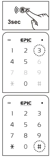 Epic Systems ES F700G Digital Door Lock - Remote Control Deletion 1