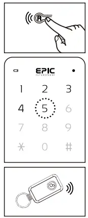 Epic Systems ES F700G Digital Door Lock - Remote Control Registration