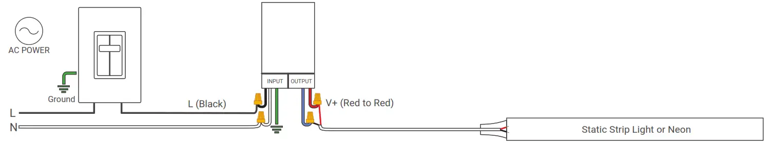 NOVA FLEX 27AADCI2601K1ZR LED Strip Light Neon and Channel n - E-Series MLV Dimmable Driver