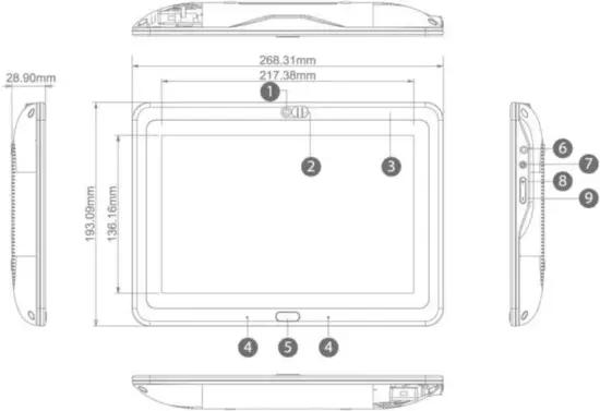 Hoppen WH1012 - 10.1 Exterier Components 1