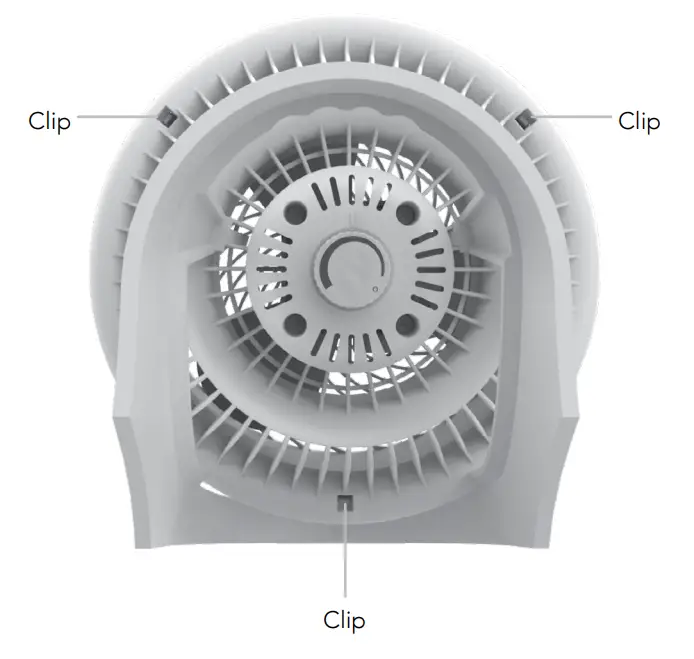 VORNADO 733DC Energy Smart Large Air Circulator User Guide - GRILLE & BLADE REMOVAL