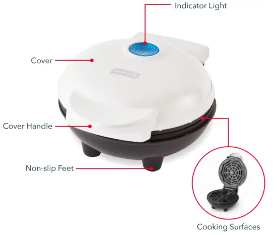 DASH D DMWP001 Pumpkin Mini Maker Waffle - fig26