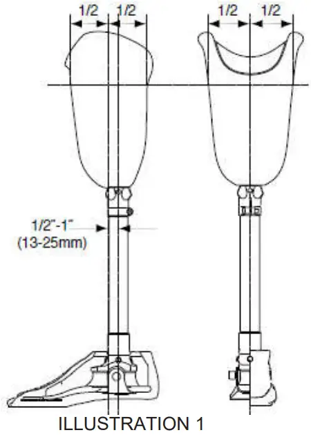 Trulife SKF100 Kinetic Foot Ankle and Pylon System for K2 Level - Fig 1