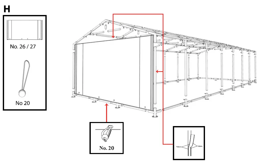 DANCOVER B00XWB5ZGS Party Tent 6m Series Polyester -FIG-9