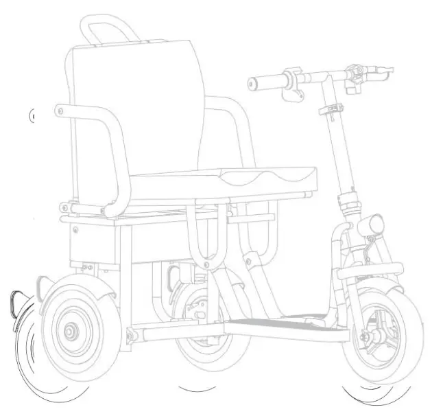 wheelchair DW FDB03 EzFold Scooter