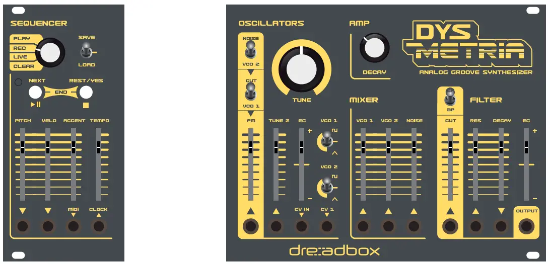 dreadbox DYSMETRIA Analog Groove Synthesizer