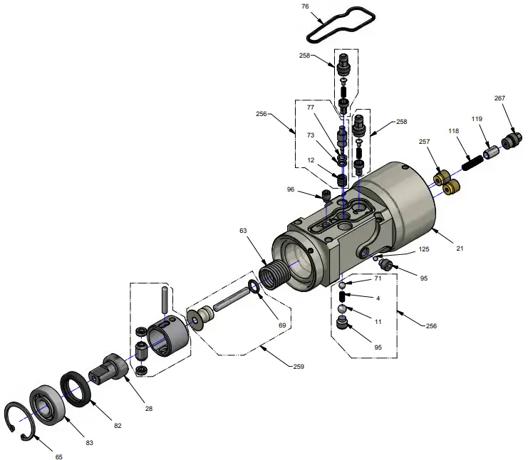 PBCC40 HYDRAULIC BODY ILLUSTRATION