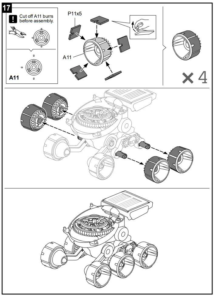 Velleman KSR14 Moon Rover on solar energy - 14
