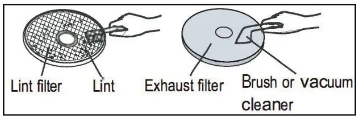 Danby DDY060WDB 13 2 lb (6 0 kg) Capacity Portable Dryer - lint lter1