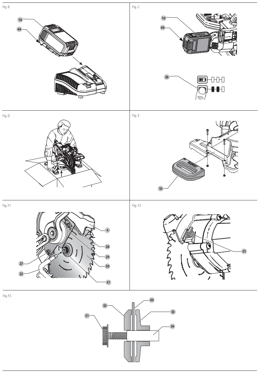 DEWALT DCS365 18v XR Cordless Mitre Saw - fig 3