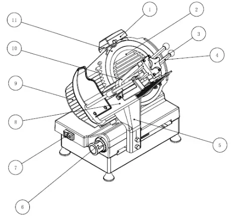 GGM Gastro AAMH300 AUTOMATIC FOOD SLICER - fig
