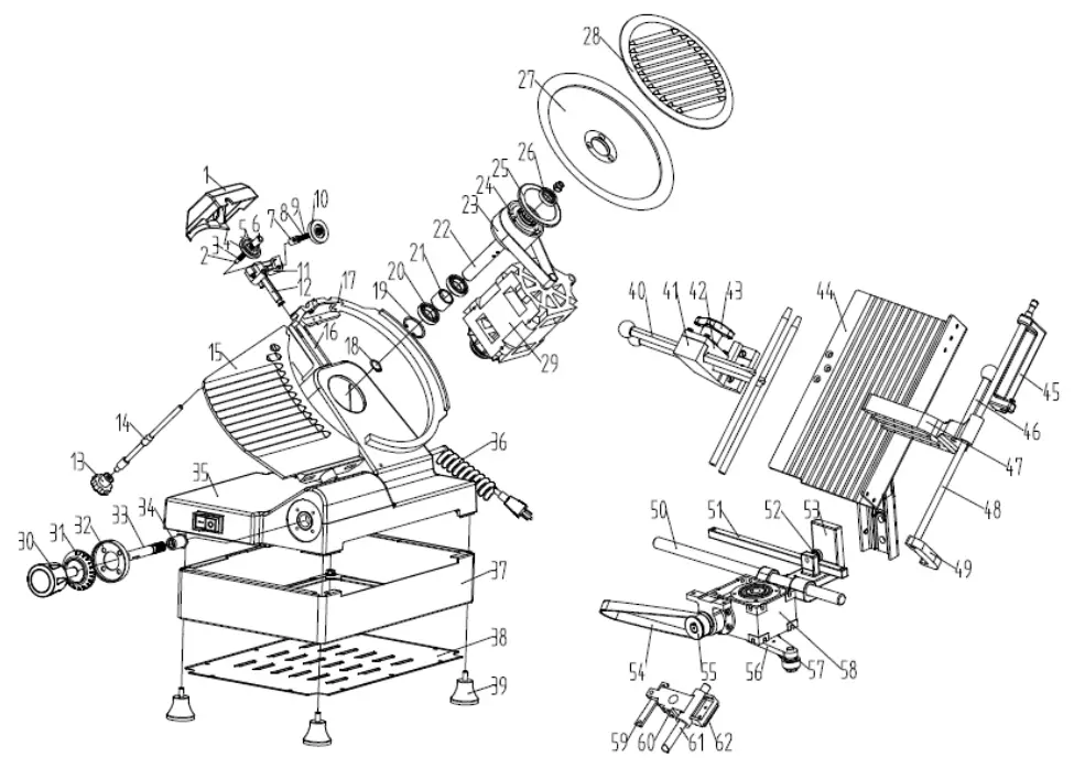 GGM Gastro AAMH300 AUTOMATIC FOOD SLICER - fig8
