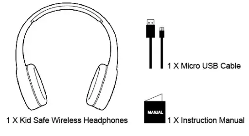 ZEEVA HP-0063-BT Princess Kid Sae Wireless Headphones with Volume Limiting Technology - Fig
