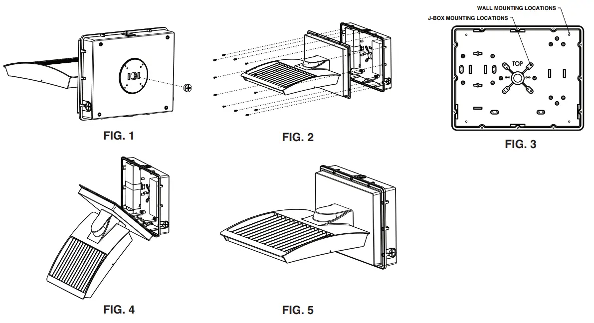 MaxLite MXL 108611 M Series 150W LED Wall Mount - fig 2