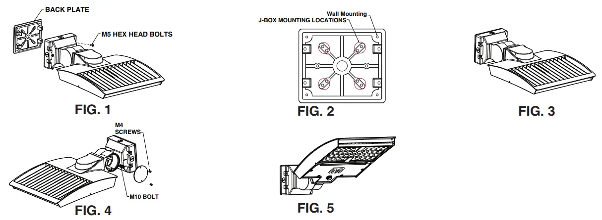MaxLite MXL 108611 M Series 150W LED Wall Mount - fig 7