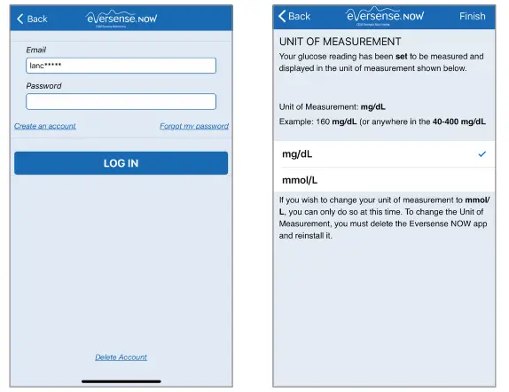 Apps eversense NOW App - fig 1