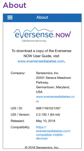 Apps eversense NOW App - fig 6