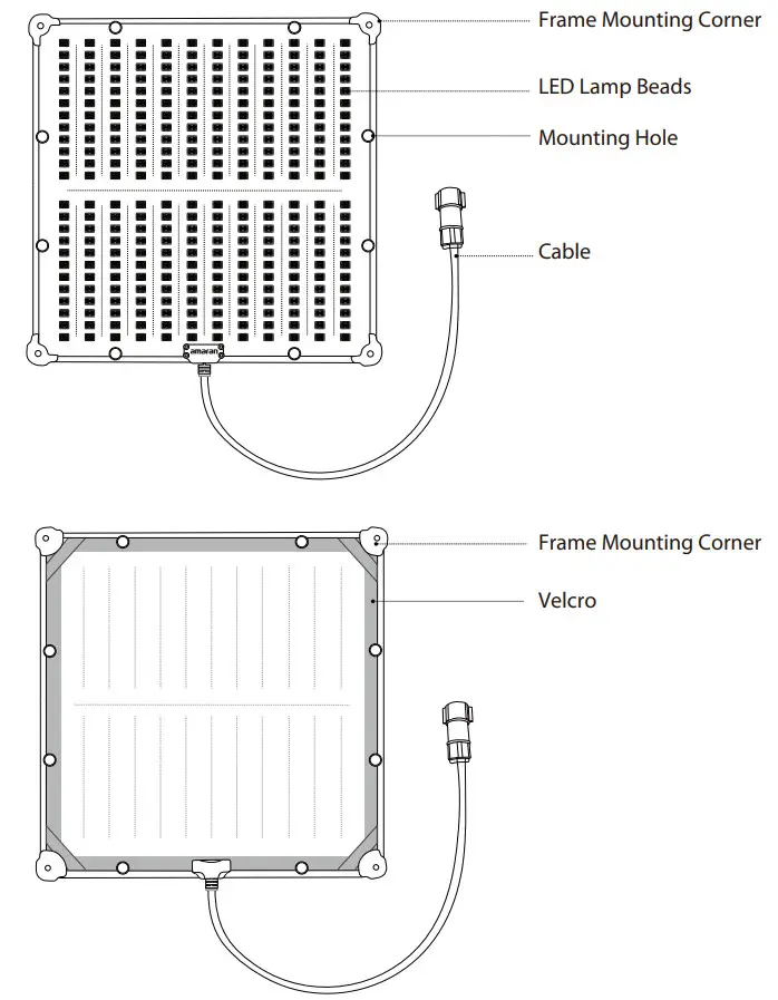 Aputure HS202204010322C02 Amaran F22C RGBWW Flexible LED Video Light - Figure 2