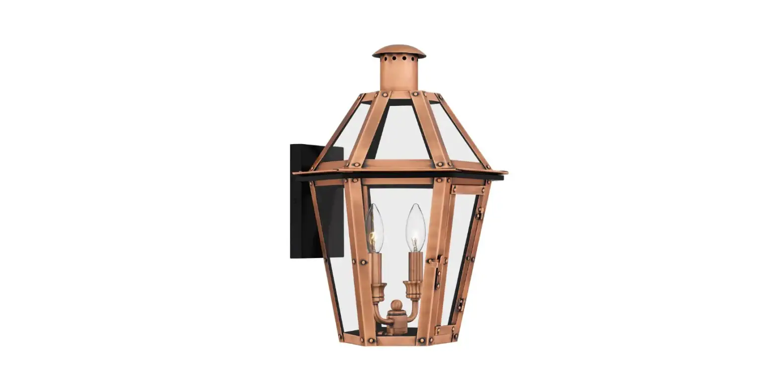 Quoizel Burd8411ac 1-light Aged Copper Hardwired Outdoor Wall Lantern Sconce Installation Guide
